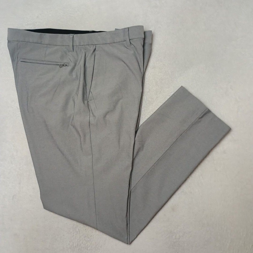 Bonobos Pants Men 38x32 Gray Slim Dress Performance Stretch Tech Work Suit Slack